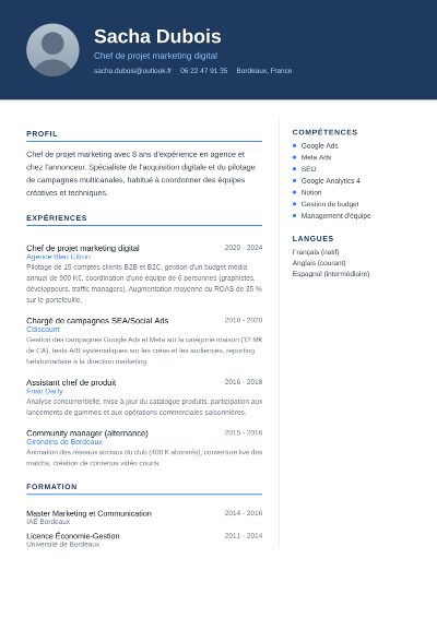 Template CV Moderne